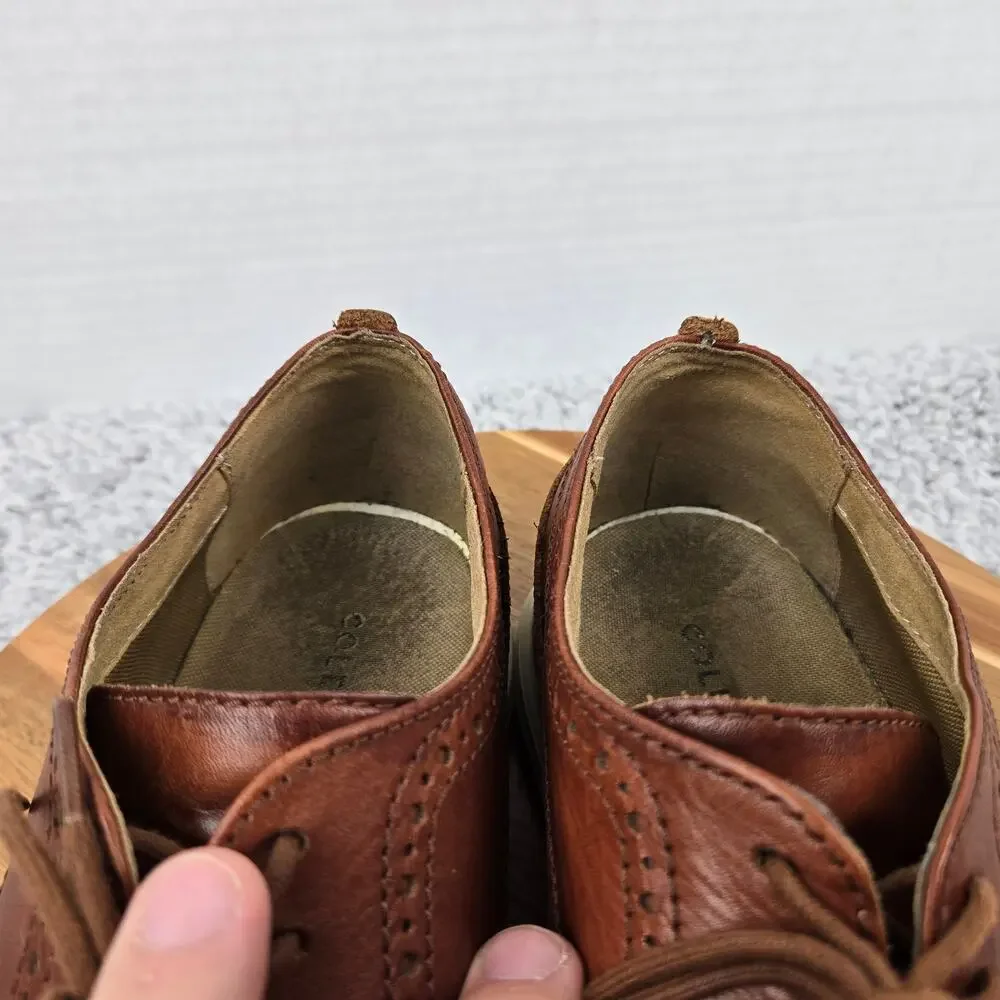 Cole Haan Mens 10.5M Original Grand Brown Woodbury Long Wingtip Casual Oxford